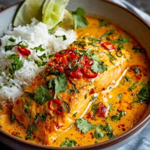 30 Minute Coconut Thai Salmon Curry for Stress-Free Dinners