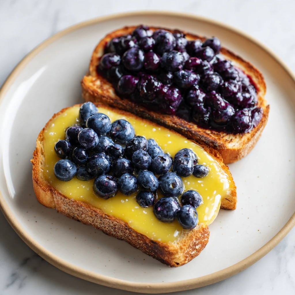 Blueberry Custard Toast