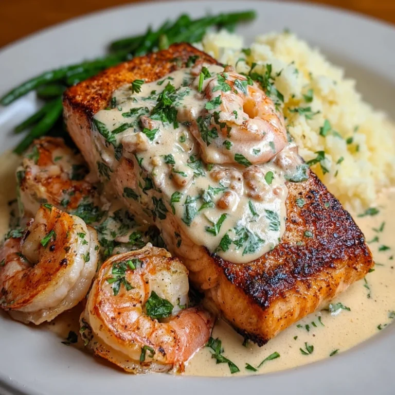 Cajun Shrimp Salmon Garlic Cream Sauce