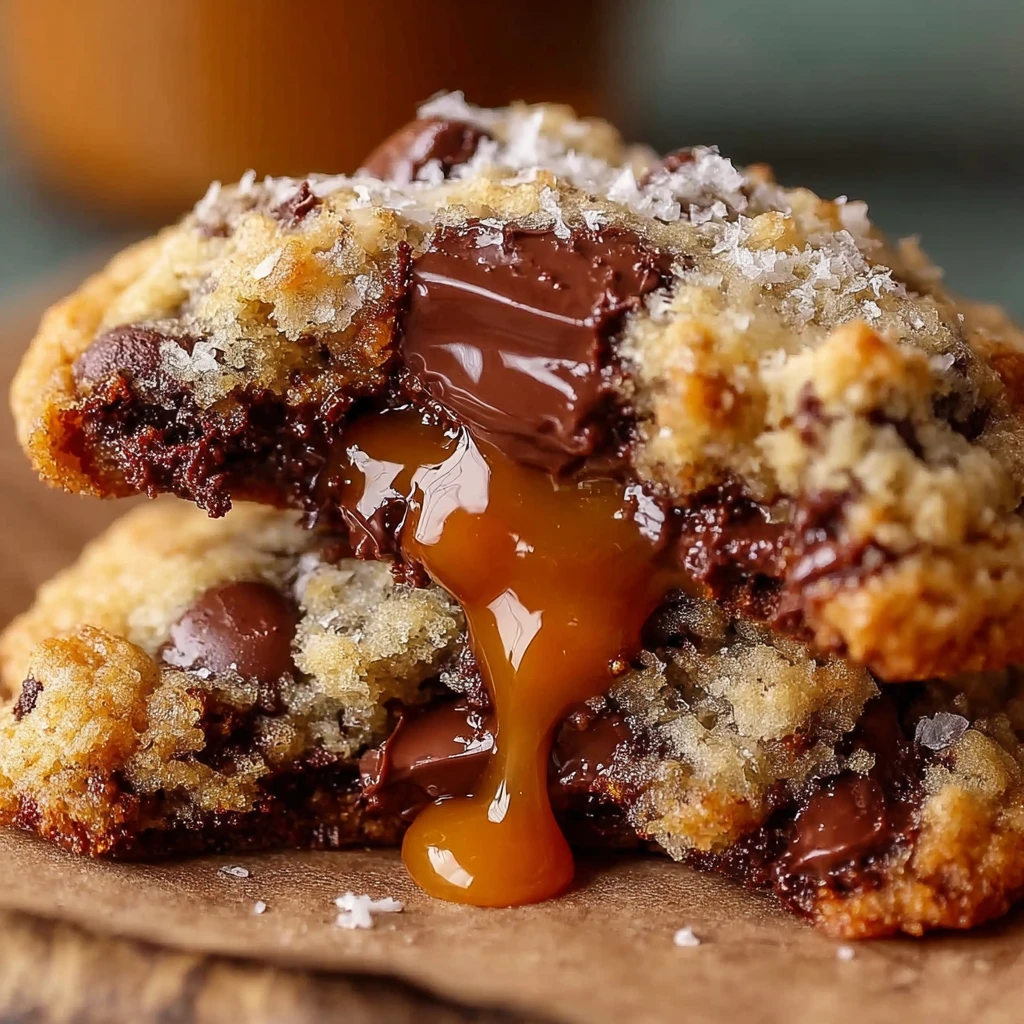 Caramel Coconut Chocolate Cookies