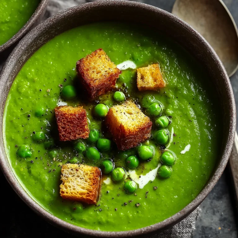 Chestnut Spinach Pea Soup