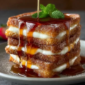 Churro Stuffed French Toast with Cinnamon Sugar
