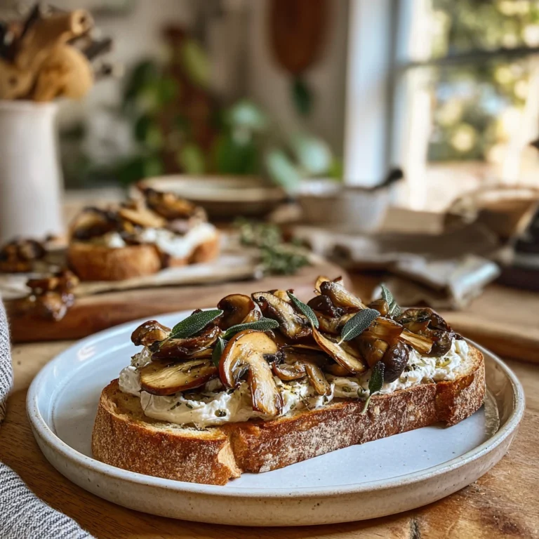 Delightful Mushroom Sage Ricotta Toast Recipe
