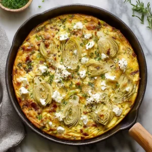 Easy Artichoke Leek Frittata Recipe