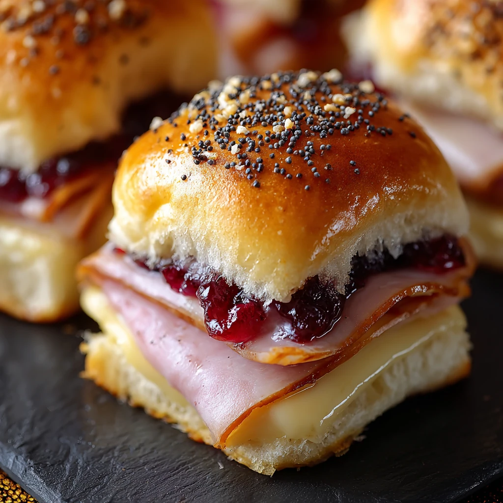 Ham Cranberry Cheese Sliders