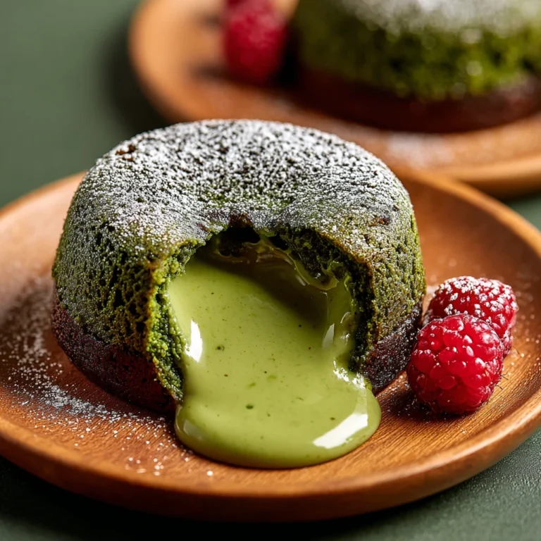 Healthier Matcha Lava Cakes