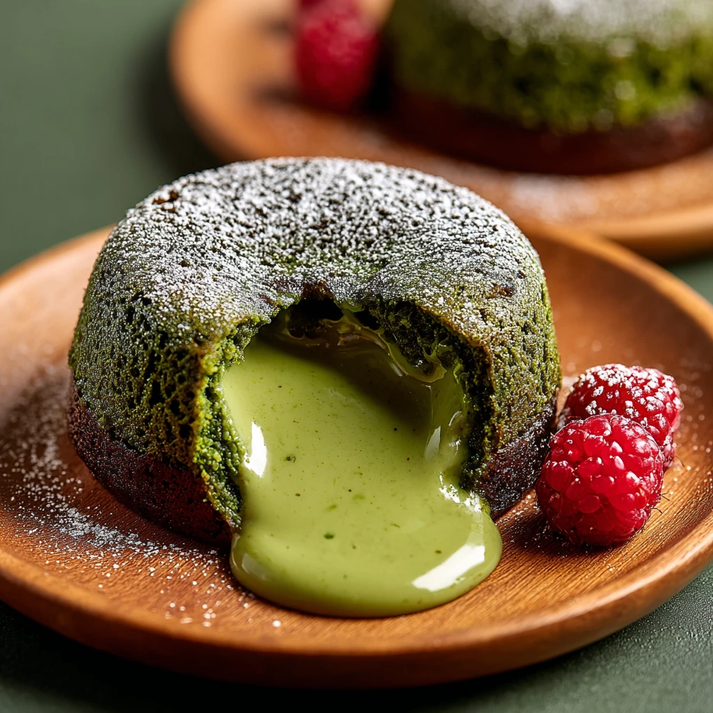 Healthier Matcha Lava Cakes