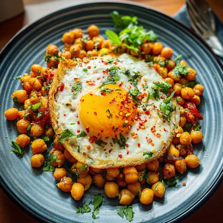 Irresistible Chickpea Fried Egg Flavorful Delight