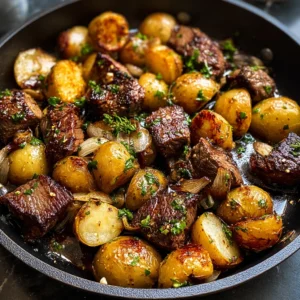 Irresistible Garlic Butter Steak Bites with Potatoes Recipe