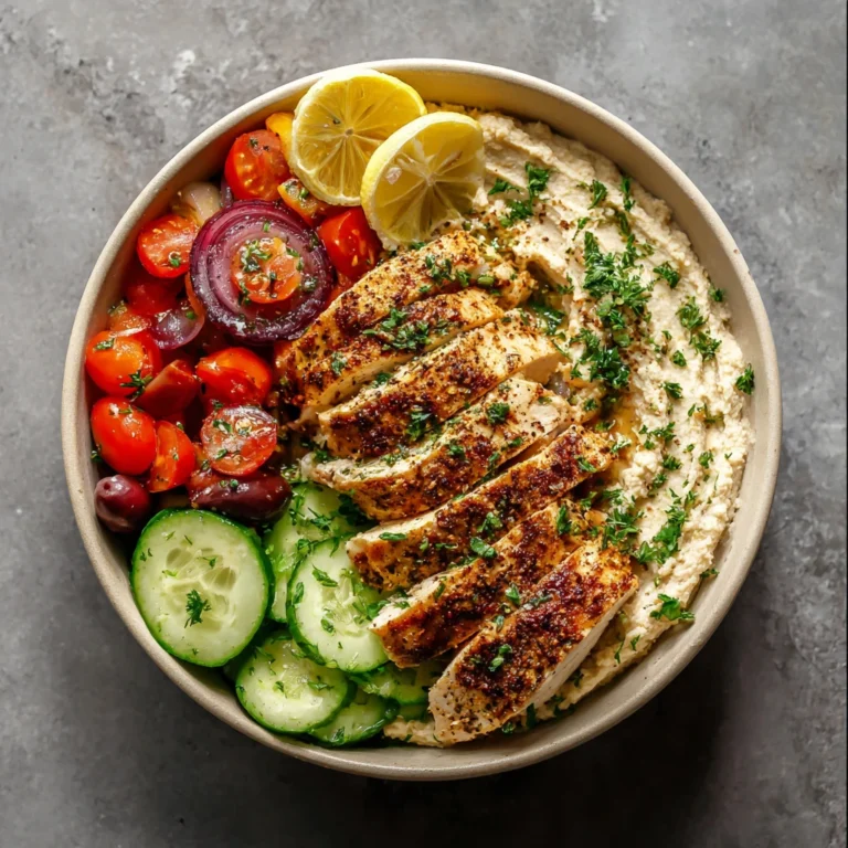 Lemon Herb Hummus Chicken Bowls