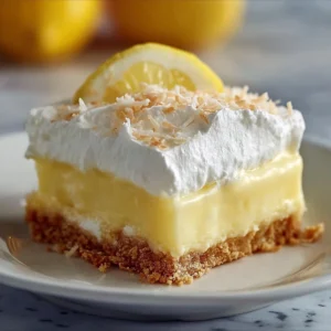 No-Bake Lemon Coconut Cheesecake Bars