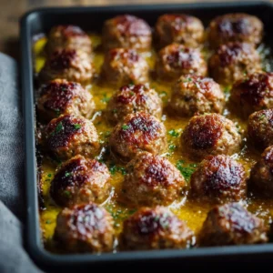 Oven-Baked Beef Meatballs