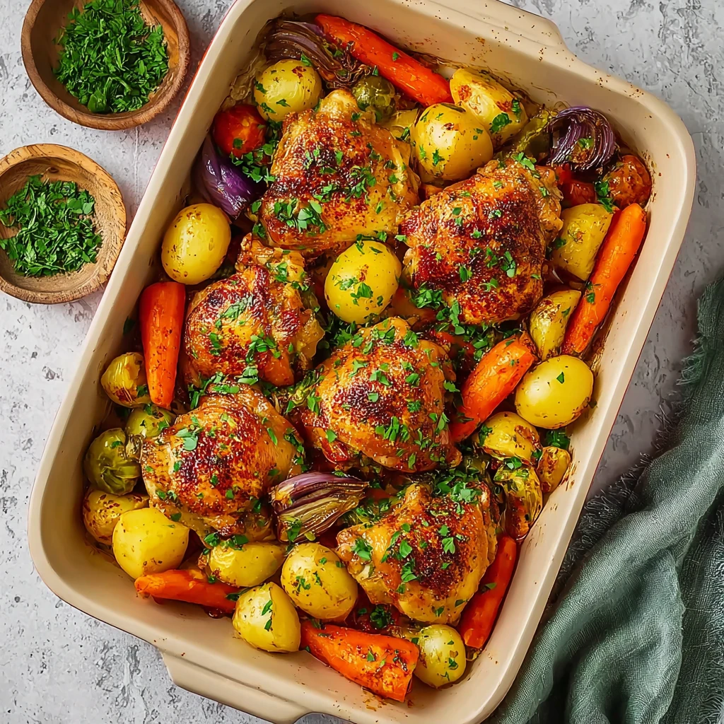Paprika Chicken Thigh Tray Bake