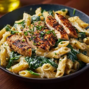 Pasta with Chicken and Spinach: Easy Family Favorite Dinner