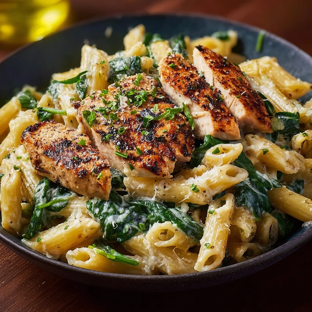 Pasta Chicken Spinach Family Favorite Dinner
