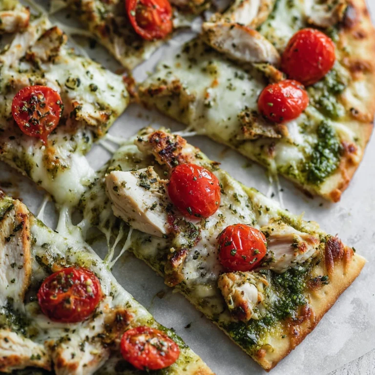 Pesto Chicken Flatbread Pizza