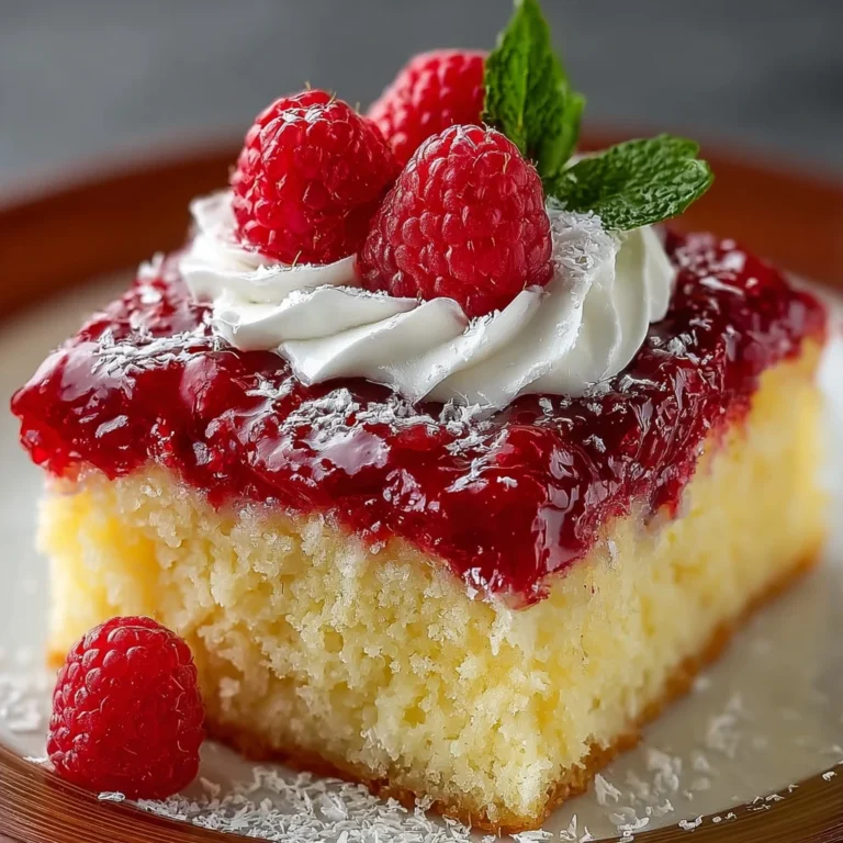 Raspberry Zinger Poke Cake