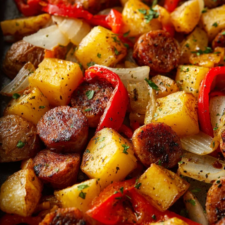 Sausages Ovenroasted Potatoes Peppers