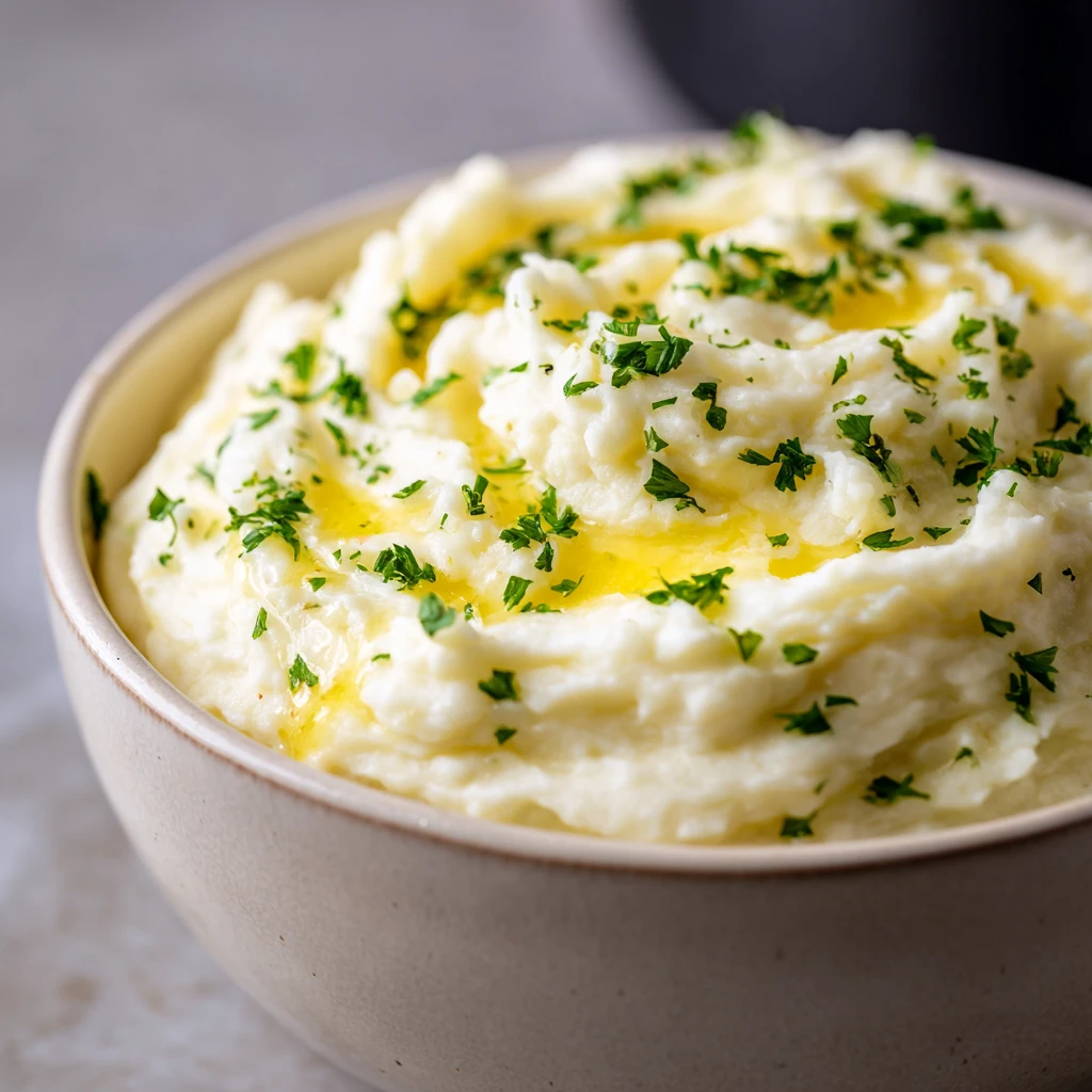 Slow Cooker Garlic Mashed Potatoes