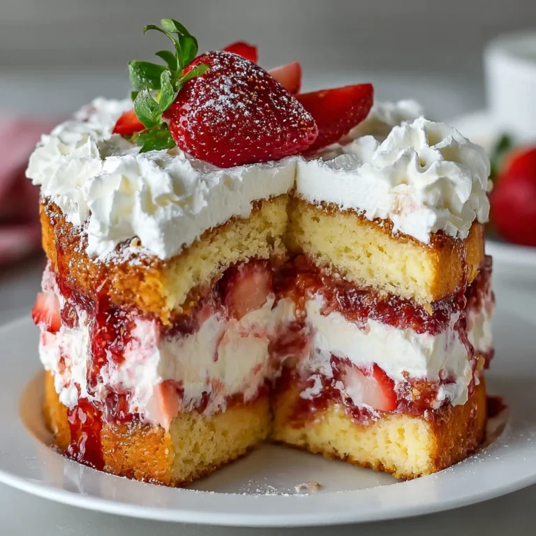Strawberry Earthquake Cake