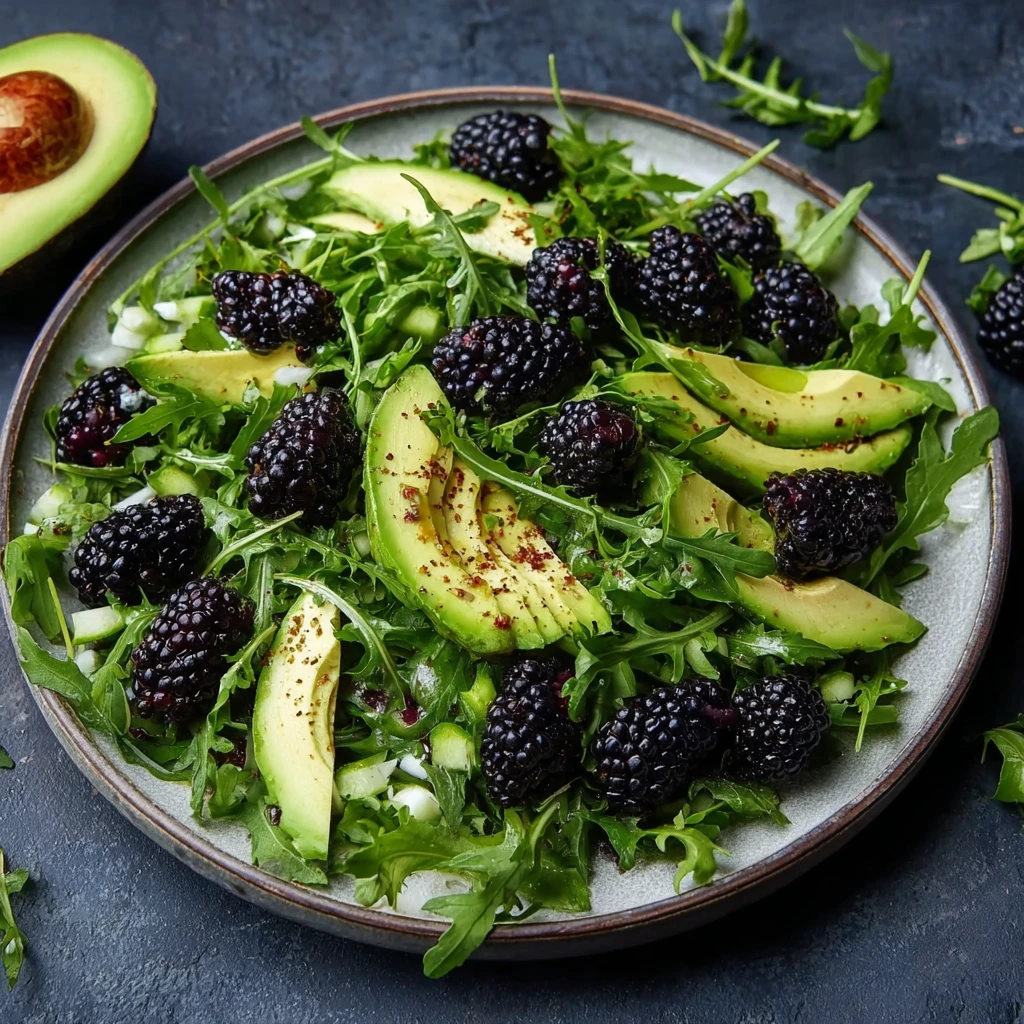 Blackberry Avocado Arugula Salad