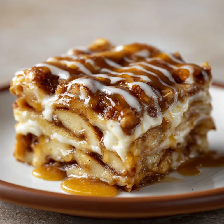 Caramel Apple Cinnamon Roll Lasagna