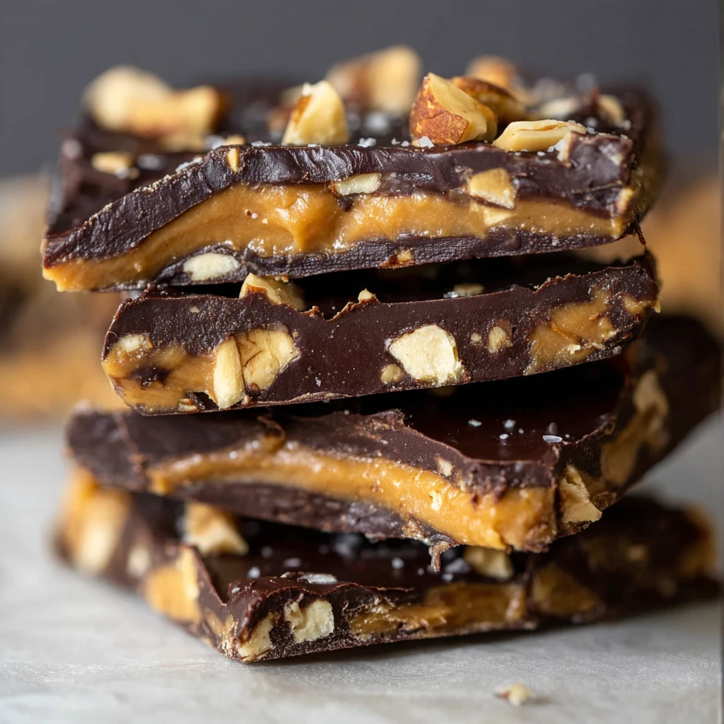 Chocolate Peanut Butter Date Bark Healthy Snickersstyle Recipe