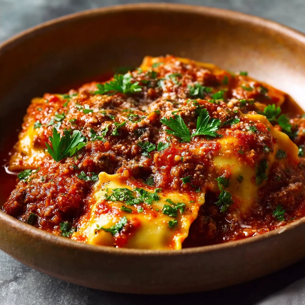 Crockpot Ravioli Lasagna