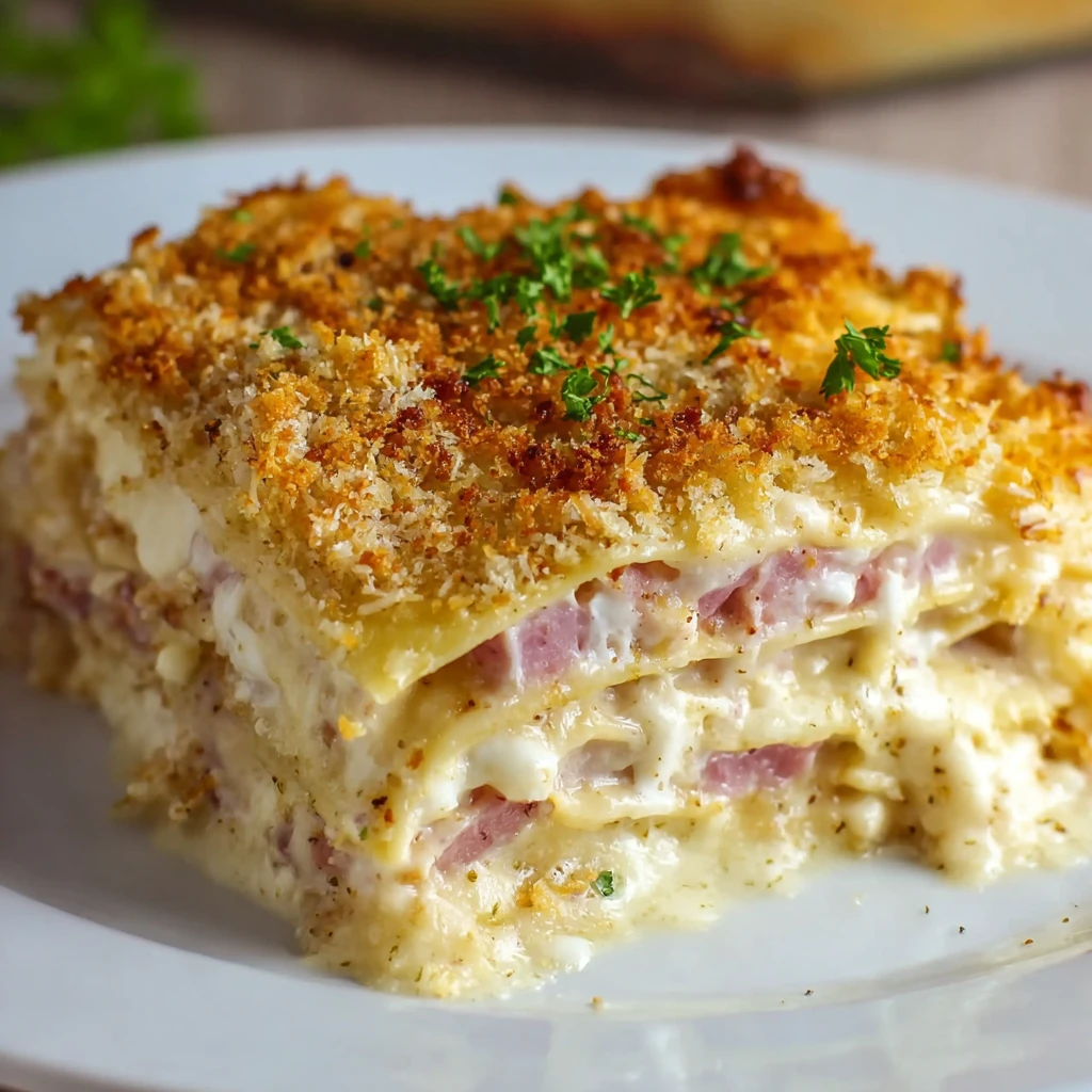 Easy Chicken Cordon Bleu Lasagna Recipe Best Cheese For Chicken Cordon Bleu Lasagna How To Make Chicken Cordon Bleu Lasagn...