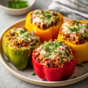 Easy Make-Ahead Stuffed Bell Pepper Freezer Meal Prep