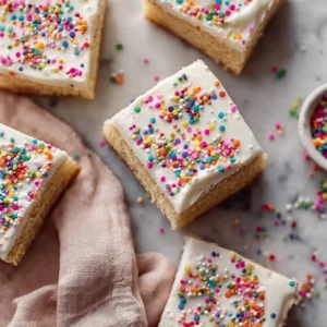 Frosted Sugar Cookie Bars with Sprinkles You’ll Crave