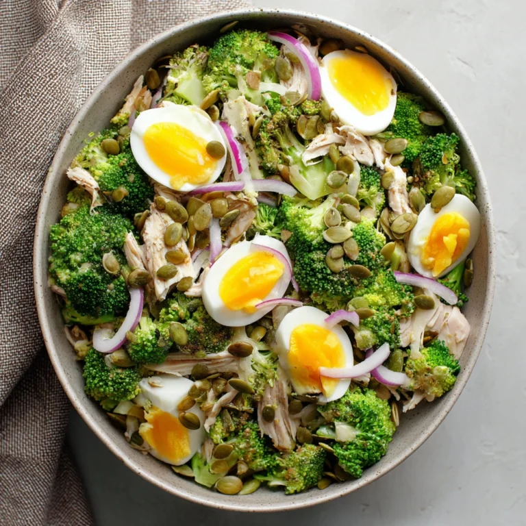 High Protein Broccoli Slice Salad