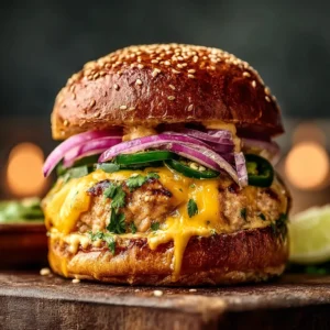 Jalapeño Cheddar Turkey Burgers
