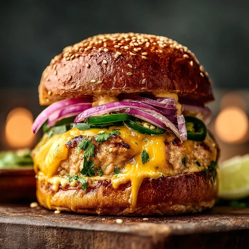 Jalapeo Cheddar Turkey Burgers