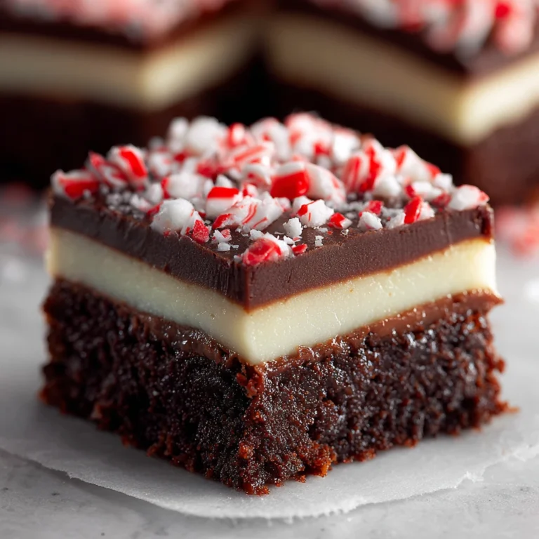 Layered Peppermint Brownies