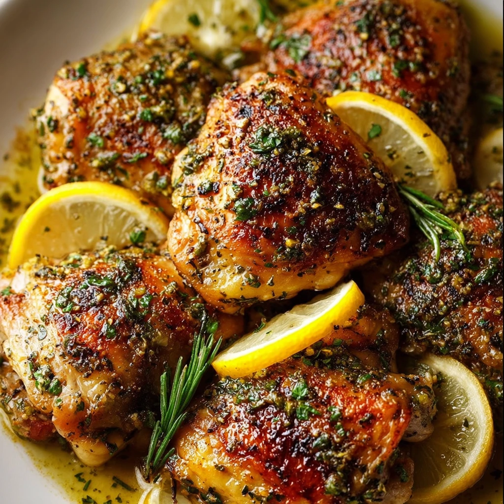 Lemon Garlic Butter Chicken Thighs