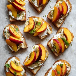 Peach Burrata Bruschetta with Chicken