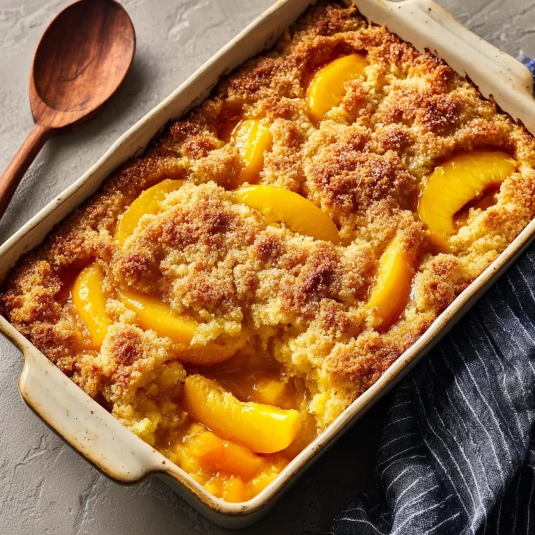 Peach Dump Cake Canned Peaches