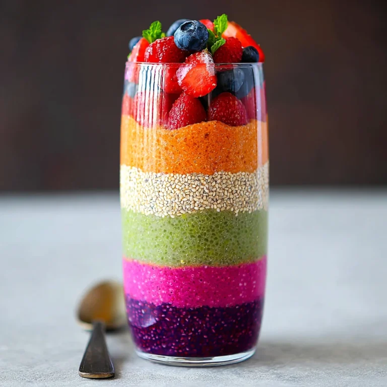 Rainbow Chia Pudding Parfait