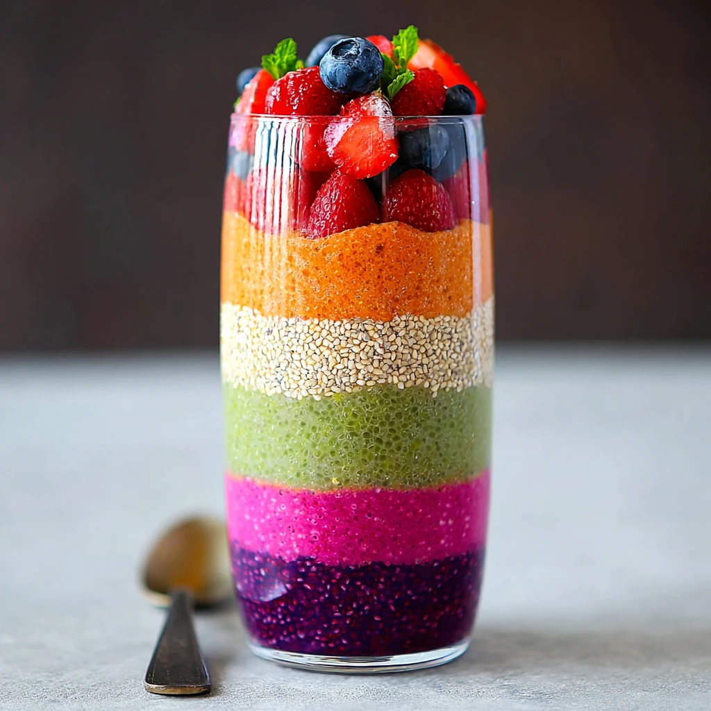 Rainbow Chia Pudding Parfait