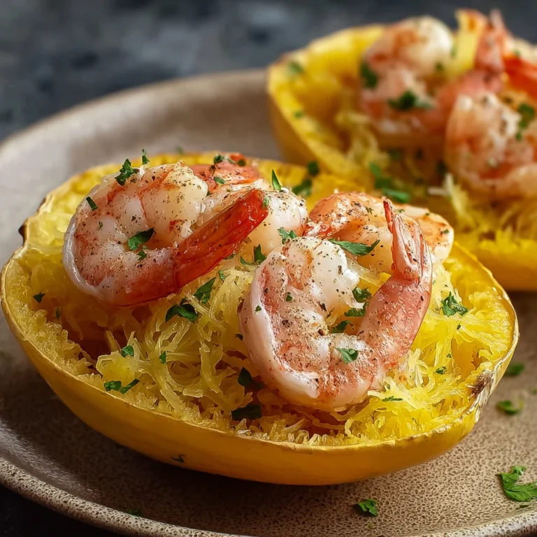 Shrimp Scampi Squash Shells