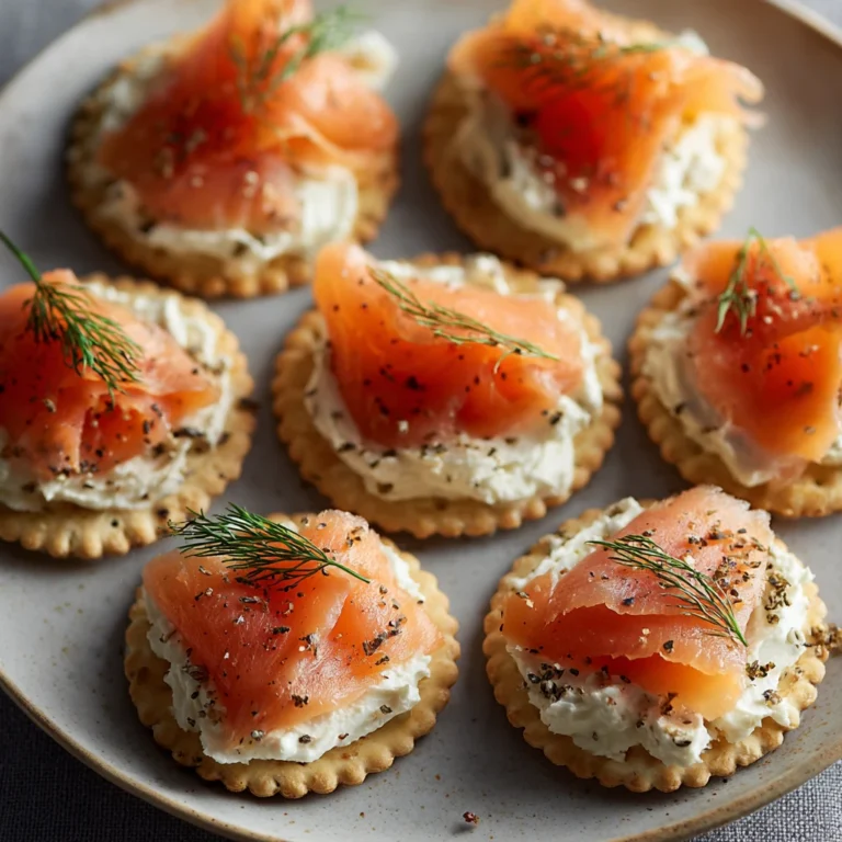 Smoked Salmon Cracker Bites
