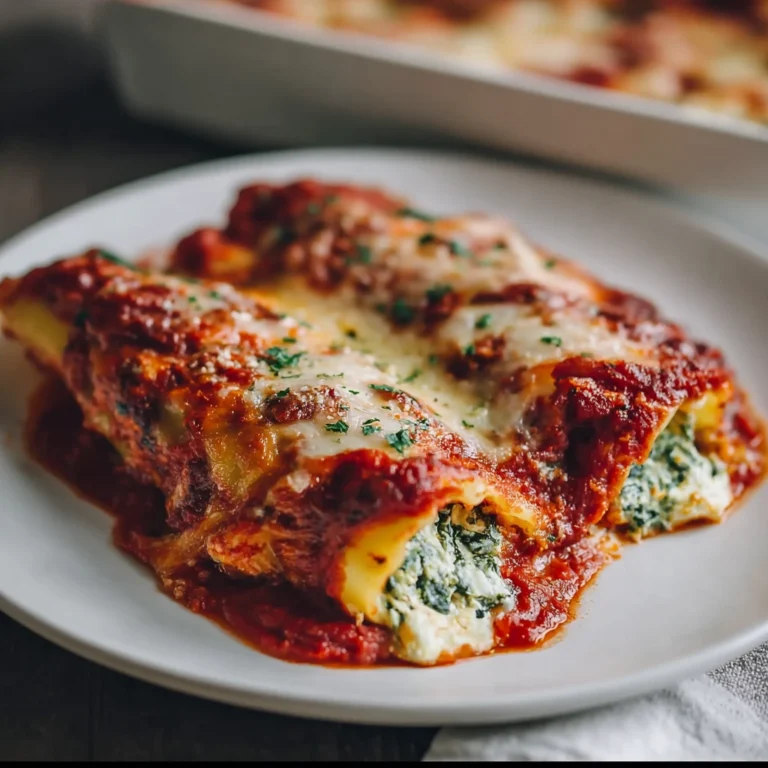Spinach Ricotta Cannelloni