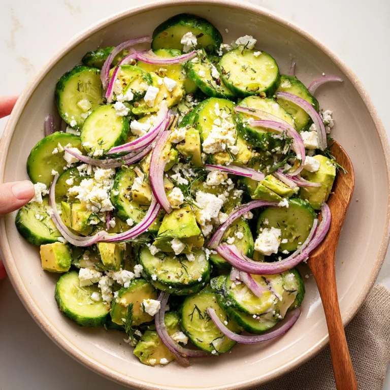 15minute Avocado Cucumber Salad Feta