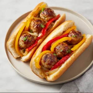 4-Ingredient Slow Cooker Sausage and Onions