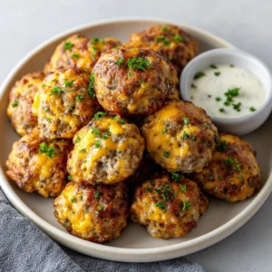 Bisquick Sausage Balls (3 Ingredients!)