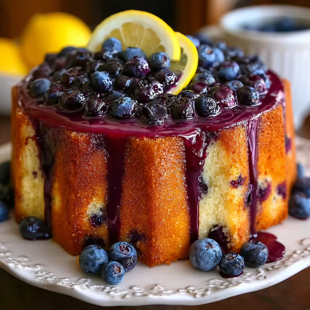 Blueberry Lemon Pound Cake Moist Fruity Dessert