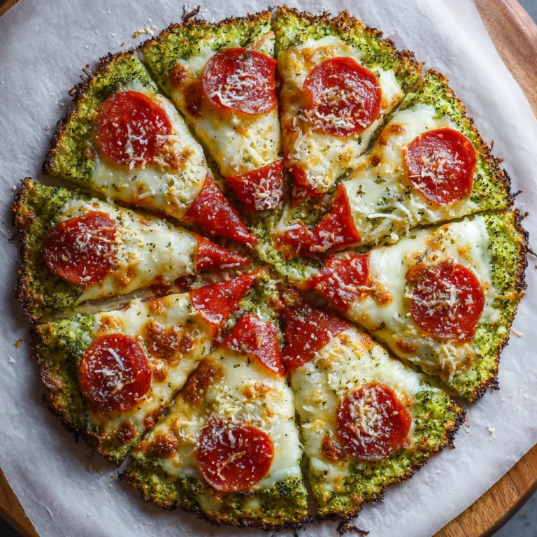 Broccoli Crust Pizza Low Carb Gluten Free