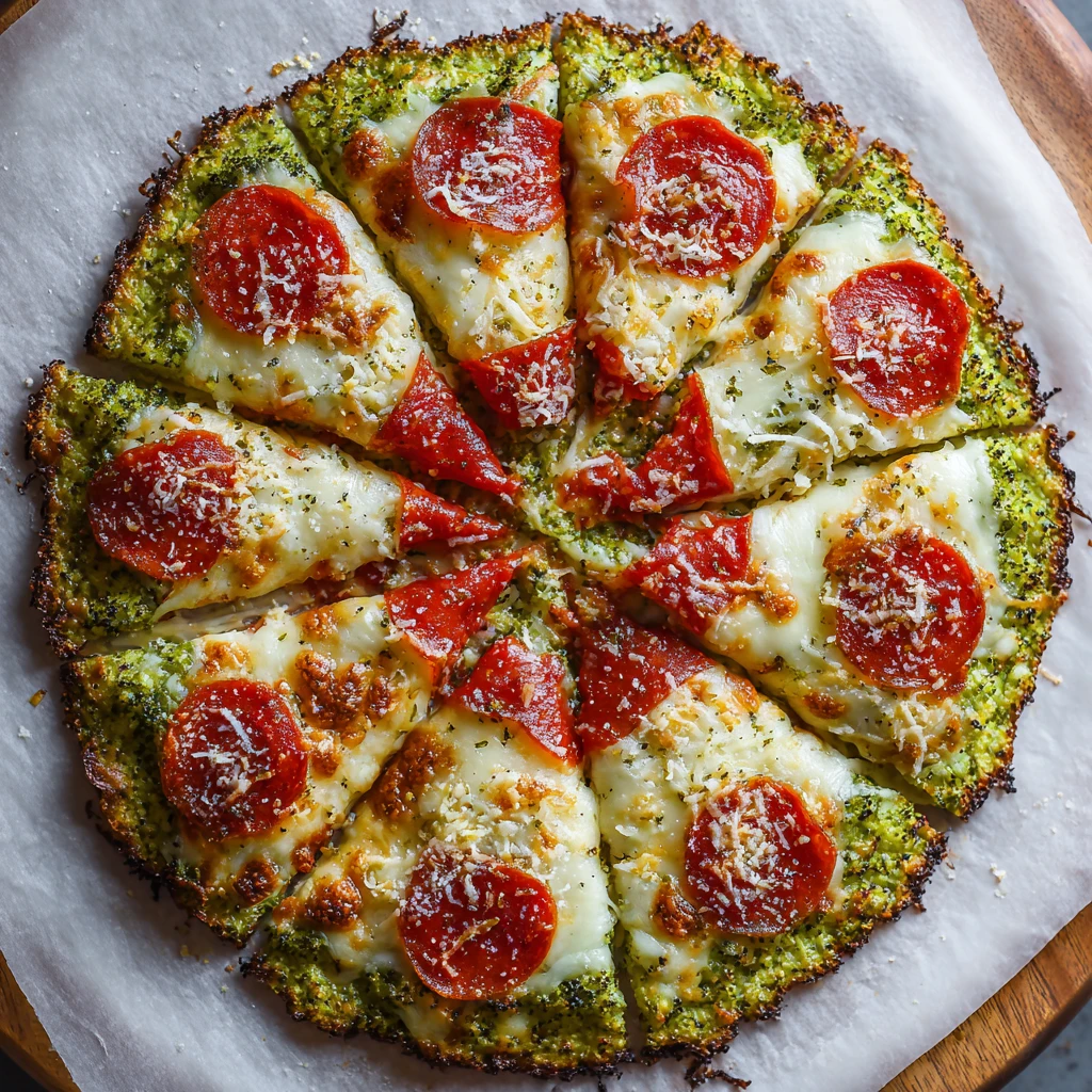 Broccoli Crust Pizza Low Carb Gluten Free