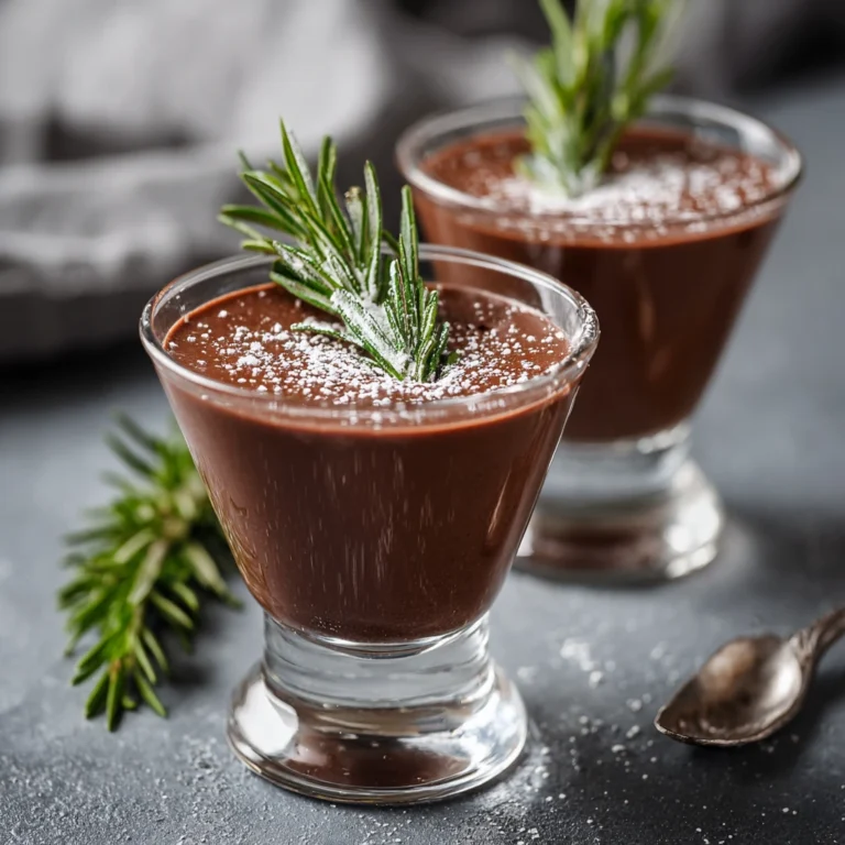 Chocolate Rosemary Panna Cotta